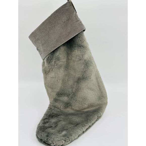 Pottery Barn Alpaca Faux Fur Stocking Large Nickel Color - Picture 4 of 8